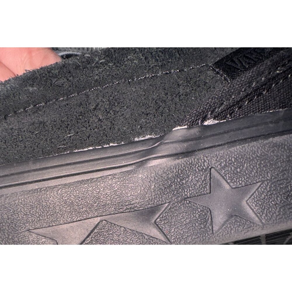 Men 8 womens 9.5 David Bowie X Vans Black Suede & Canvas Star Slip-On Sneakers S - Picture 4 of 11